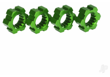 Traxxas Wheel Hubs Hex Aluminium Green Anodised 4 Piece TRX7756G