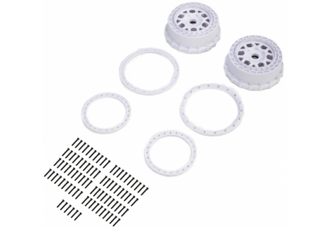 Wheel and Beadlock Set, White (2): 5IVE-T 3.0