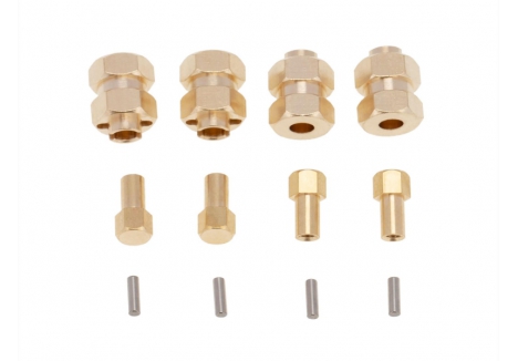 Wheel Extender 4pcs Brass +4mm (AX/SCX24)