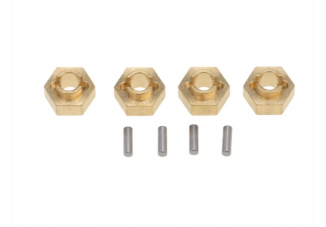 Wheel Hex Adapter, SCX24 4pcs Brass